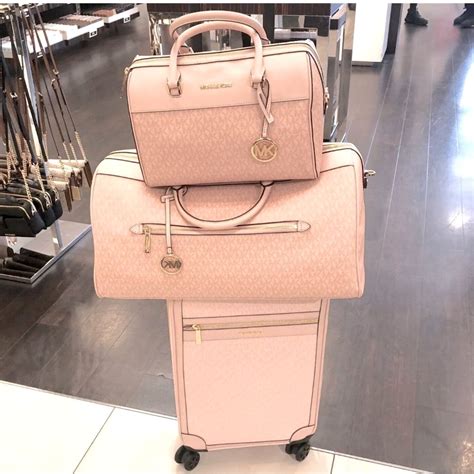 michael kors pink luggage set|Michael Kors suitcase outlet.